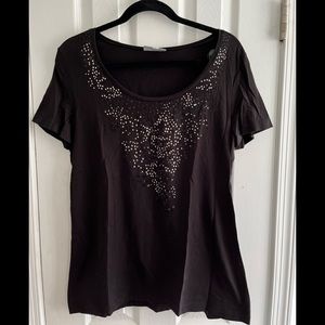 Amber Sun size large black with sequin detail  T-shirt